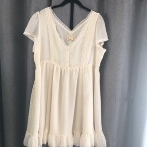 Cream Baby Doll Dress